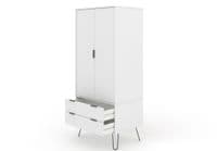 Staggy White 2 Door, 2 Drawer Wardrobe AGW582 CP