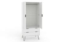 Staggy White 2 Door, 2 Drawer Wardrobe AGW582 CP