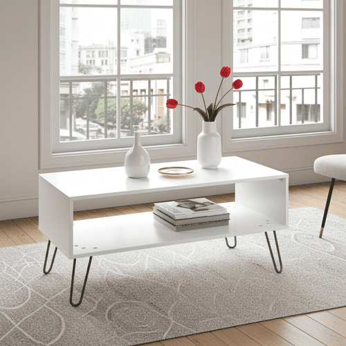 Staggy White Open Coffee Table AGW902 CP