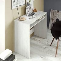 Star Small White Modern Desk with Pull-Out Keyboard Tray - 008310Y S/O