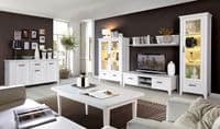 Sydney White Oak Wood Effect TV Cabinet With 2 Doors and 2 Open Shelves - AXDT131-D50