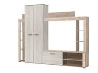 Talin Grey And White Oak Effect Entertaiment Media Center Wall TV Cabinet - 11008878 S/O