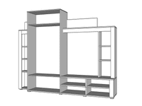 Talin Grey And White Oak Effect Entertaiment Media Center Wall TV Cabinet - 11008878 S/O