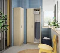 Tall White Utility Cupboard | Laundry Room Cabinet - Online Outlet