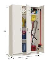 Tall Utility Storage Cupboard with Shelves and Doors- Online Outlet