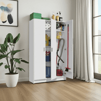 Tall Utility Storage Cupboard with Shelves and Doors- Online Outlet