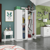 Tall Utility Storage Cupboard with Shelves and Doors- Online Outlet