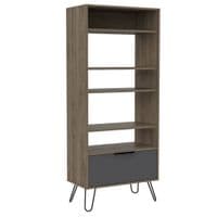 Tara Display Bookcase with Door in Oak VG908 CP