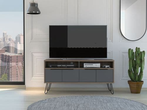 Tara Widescreen Tv Rack with 4 Doors in Oak VG0914 CP