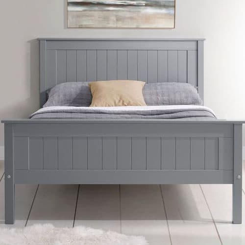 Taurus Light Grey Painted Finish 5ft King Size Bed - LLB