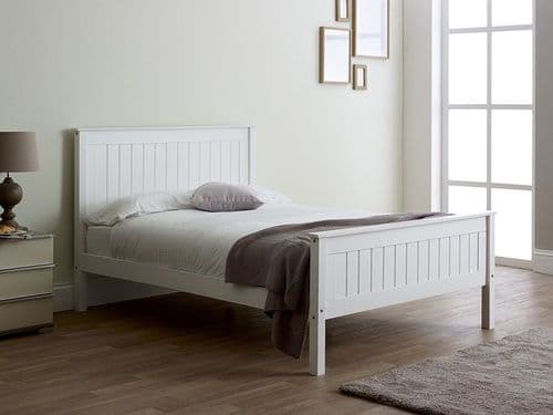 Taurus White Painted Finish 4ft6 Double Bed - LLB
