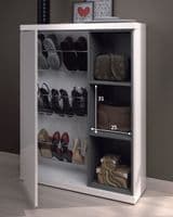 Large Shoe Cabinet | Alfy White Large 30-40 Pairs Shoe Cupboard Cabinet