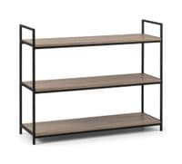 Terrassa Modern Black And Sonoma Oak Low Bookcase JB549