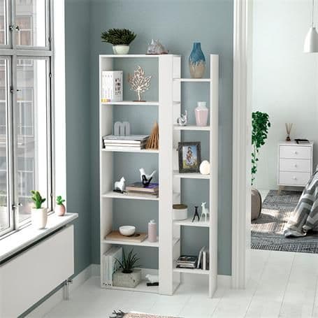 Texas Artic White Open Bookcase 002261A - S/O