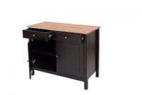 Thonon Black Frame With Oiled Wood Small Sideboard 19LD377