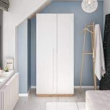 Todibo Oak Effect & White 2 Door Wardrobe - 017437W - S/O