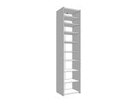 Tokyo Oak Effect Mirrored 1 Door 30 Pair Tall Slim Shoe Cabinet Cupboard - 11011486 RZ
