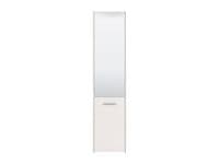 Tokyo White Mirrored 1 Door 30 Pair Tall Slim Shoe Cabinet Cupboard - 11011483 RZ
