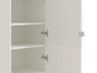 Tokyo White Mirrored 1 Door 30 Pair Tall Slim Shoe Cabinet Cupboard - 11011483 RZ