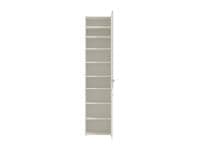 Tokyo White Mirrored 1 Door 30 Pair Tall Slim Shoe Cabinet Cupboard - 11011483 RZ