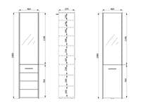 Tokyo White Mirrored 1 Door 30 Pair Tall Slim Shoe Cabinet Cupboard - 11011483 RZ