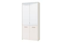 Tokyo White Mirrored Door 50 Pair Large Shoe Cabinet Cupboard - 11011484 RZ