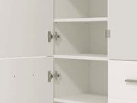 Tokyo White Mirrored Door 50 Pair Large Shoe Cabinet Cupboard - 11011484 RZ