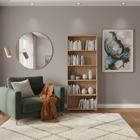 Tomar Artisan Oak Effect Slim 176.5cm Tall Bookcase Bookshelf Shelving Unit - 11011479