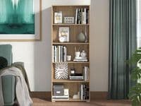 Tomar Artisan Oak Effect Slim 176.5cm Tall Bookcase Bookshelf Shelving Unit - 11011479