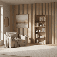 Tomar Artisan Oak Effect Slim 176.5cm Tall Bookcase Bookshelf Shelving Unit - 11011479