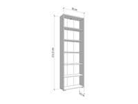 Tomar Artisan Oak Effect Slim 211.5cm Tall Bookcase Bookshelf Shelving Unit - 11011481