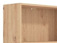 Tomar Artisan Oak Effect Slim Low Short Bookcase Bookshelf Shelving Unit - 11011477
