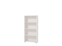 Tomar White Slim Low Short Bookcase Bookshelf Shelving Unit - 11011436