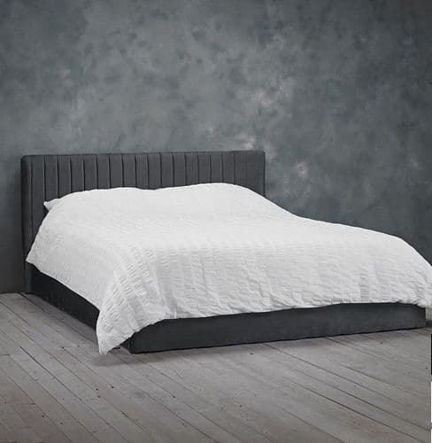 Touquet Grey Velvet Small Double Bed 22LD157