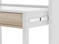 Tressa White with Oak Extending Console Dressing Table - Simple Desk