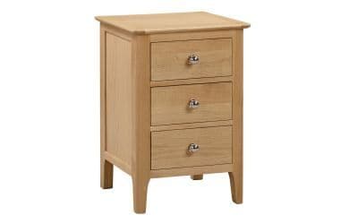 Trier Solid Oak Effect 3 Drawer Bedside 24JB299