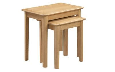 Trier Solid Oak Effect Nest Of Tables 24JB308
