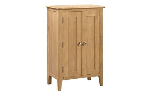 Trier Solid Oak Effect Shoe Cupboard 24JB310