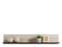 Umbria Grey Oak Effect And Black Floating Wall Shelf - 11008866 S/O