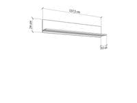 Umbria Grey Oak Effect And Black Floating Wall Shelf - 11008866 S/O