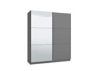 Valenca Grey And Mirrored Sliding Door Wardrobe 180cm 11011120