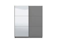 Valenca Grey And Mirrored Sliding Door Wardrobe 180cm 11011120