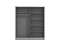 Valenca Grey And Mirrored Sliding Door Wardrobe 180cm 11011120