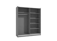 Valenca Grey And Mirrored Sliding Door Wardrobe 180cm 11011120