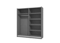 Valenca Grey And Mirrored Sliding Door Wardrobe 180cm 11011120