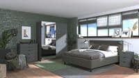 Valenca Grey And Mirrored Sliding Door Wardrobe 180cm 11011120