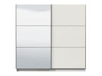 Valenca Large White And Mirrored Sliding Door Wardrobe 220cm