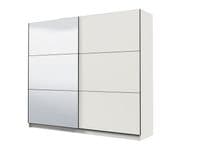 Valenca Large White And Mirrored Sliding Door Wardrobe 220cm