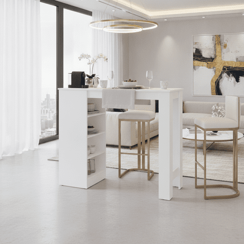Valence White Slim Breakfast Bar Table 11012238 S/O