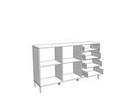 Vandea Artisan Oak Effect And Black 2 Door 4 Drawer Sideboard Dresser - 11013378 RZ